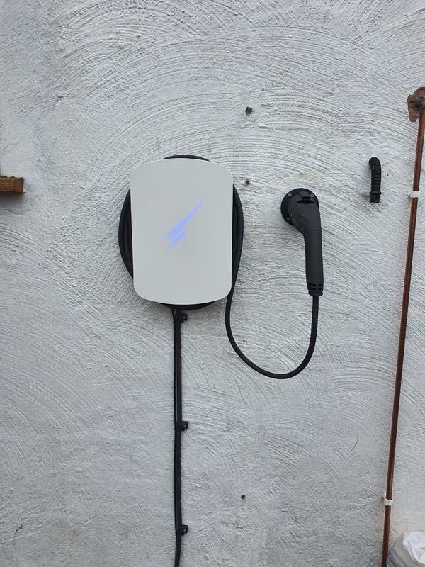 An electric vehicle charging installation by Solar Source