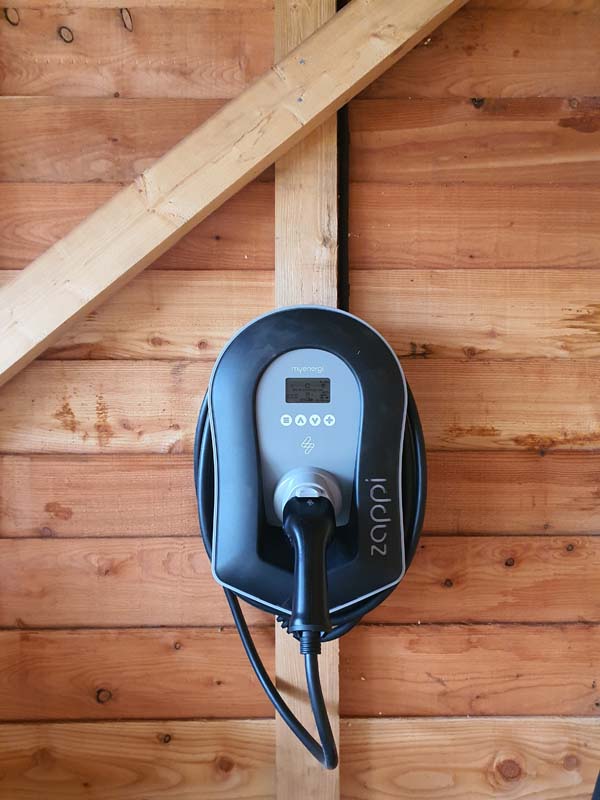 An electric vehicle charging installation by Solar Source
