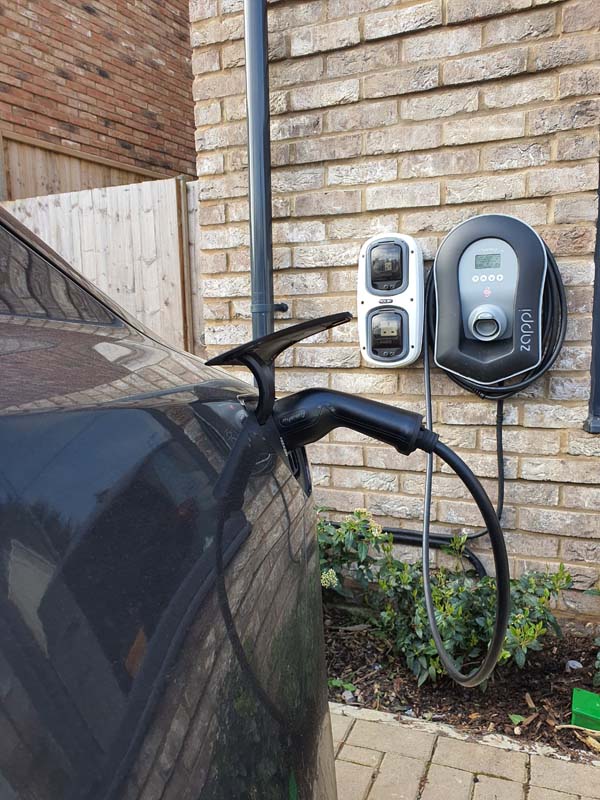 An electric vehicle charging installation by Solar Source