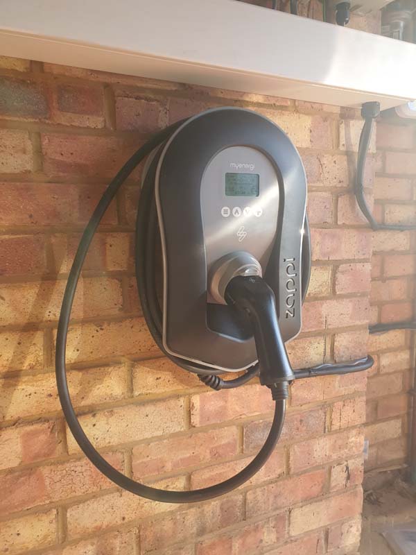 An electric vehicle charging installation by Solar Source
