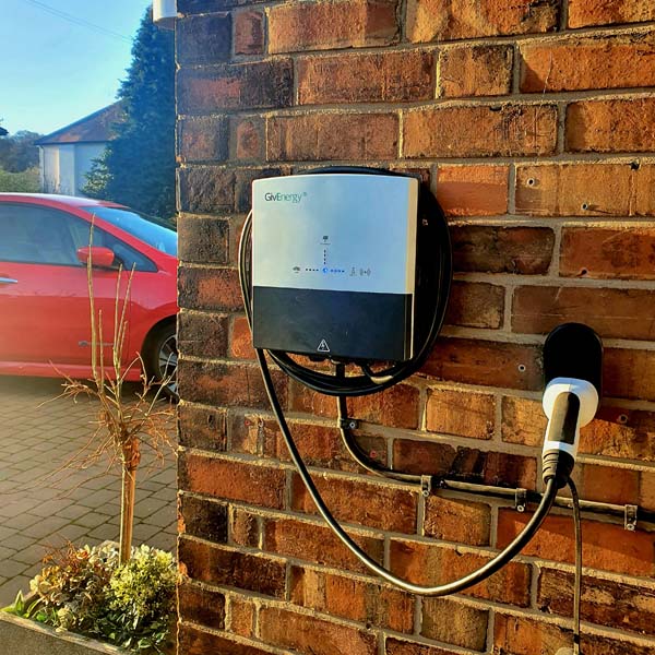 An electric vehicle charging installation by Solar Source