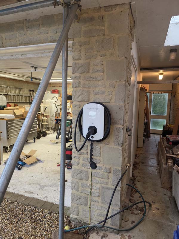 An electric vehicle charging installation by Solar Source