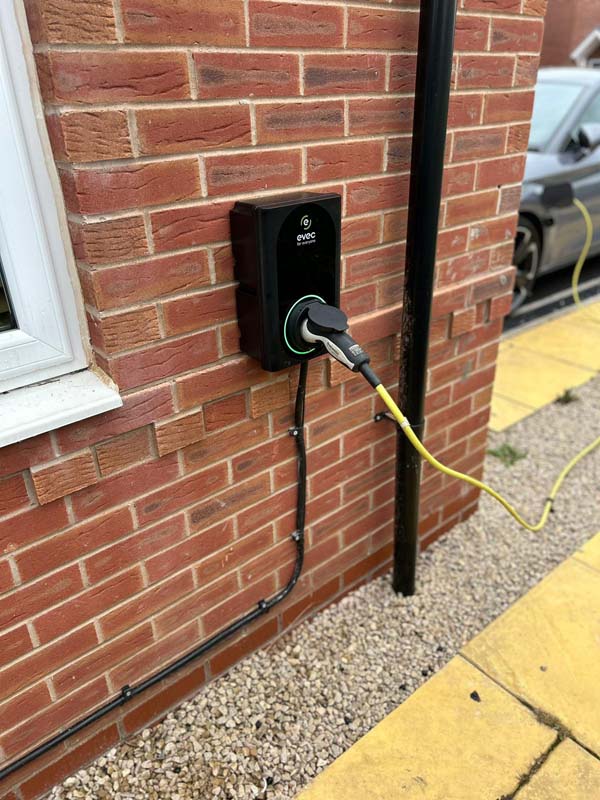 An electric vehicle charging installation by Solar Source