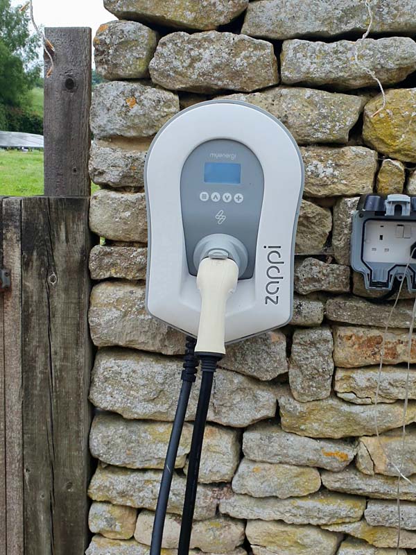 An electric vehicle charging installation by Solar Source