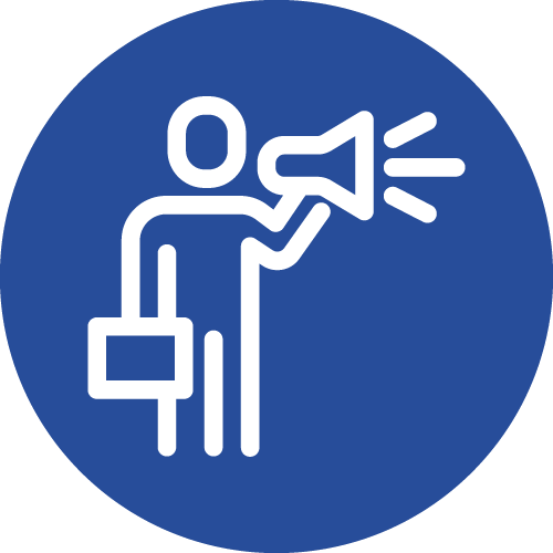 Figure with megaphone